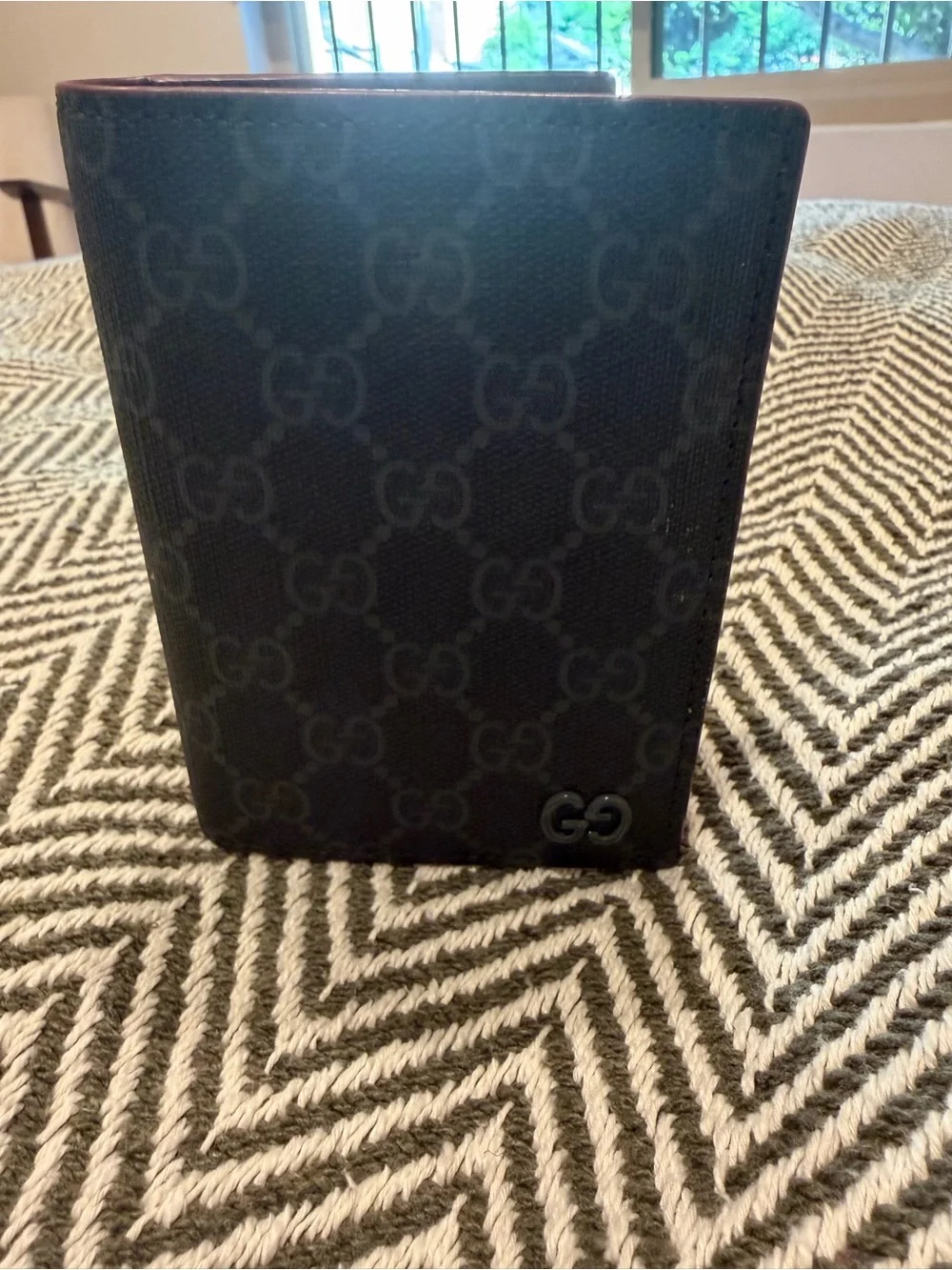 Gucci GG Supreme Black Passport Case Interlocking G Men’s Wallet